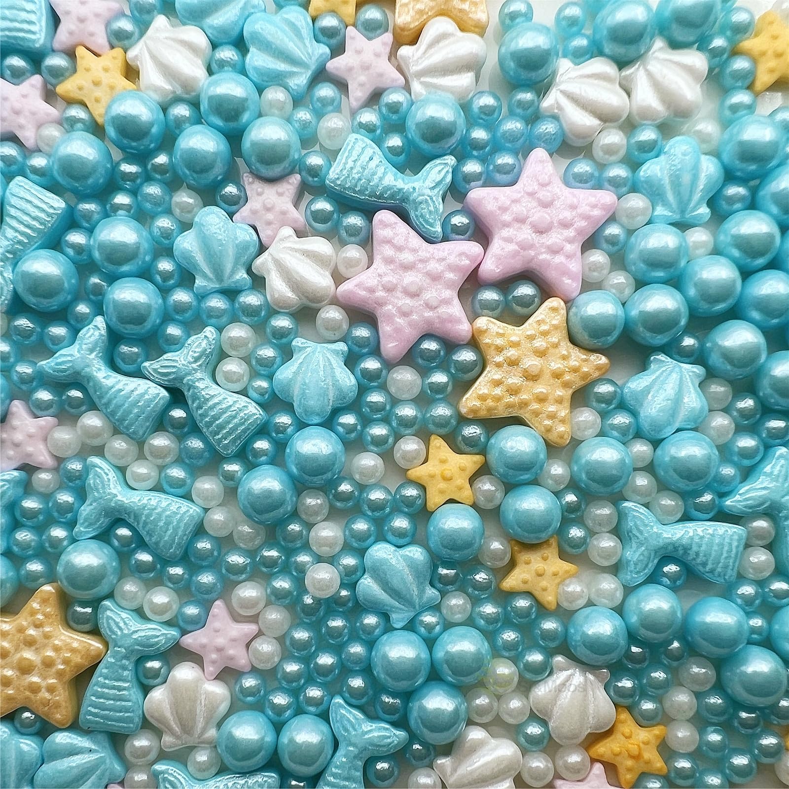 Mermaid Blue Tails Shells Pearls Starfish Mix