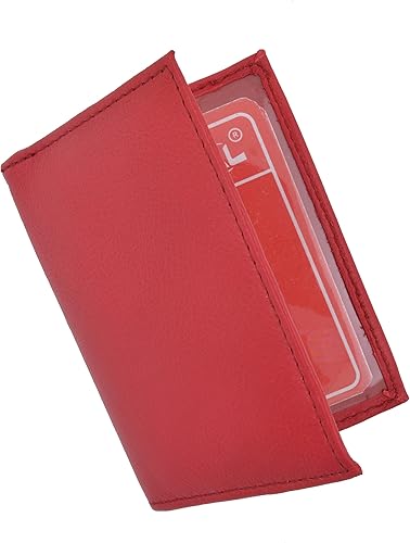 Miniatura 5 de Delgado Cuero Delgado Tarjeta de Crédito ID Mini Cartera Titular Bifold Licencia de conducir Colores seguros