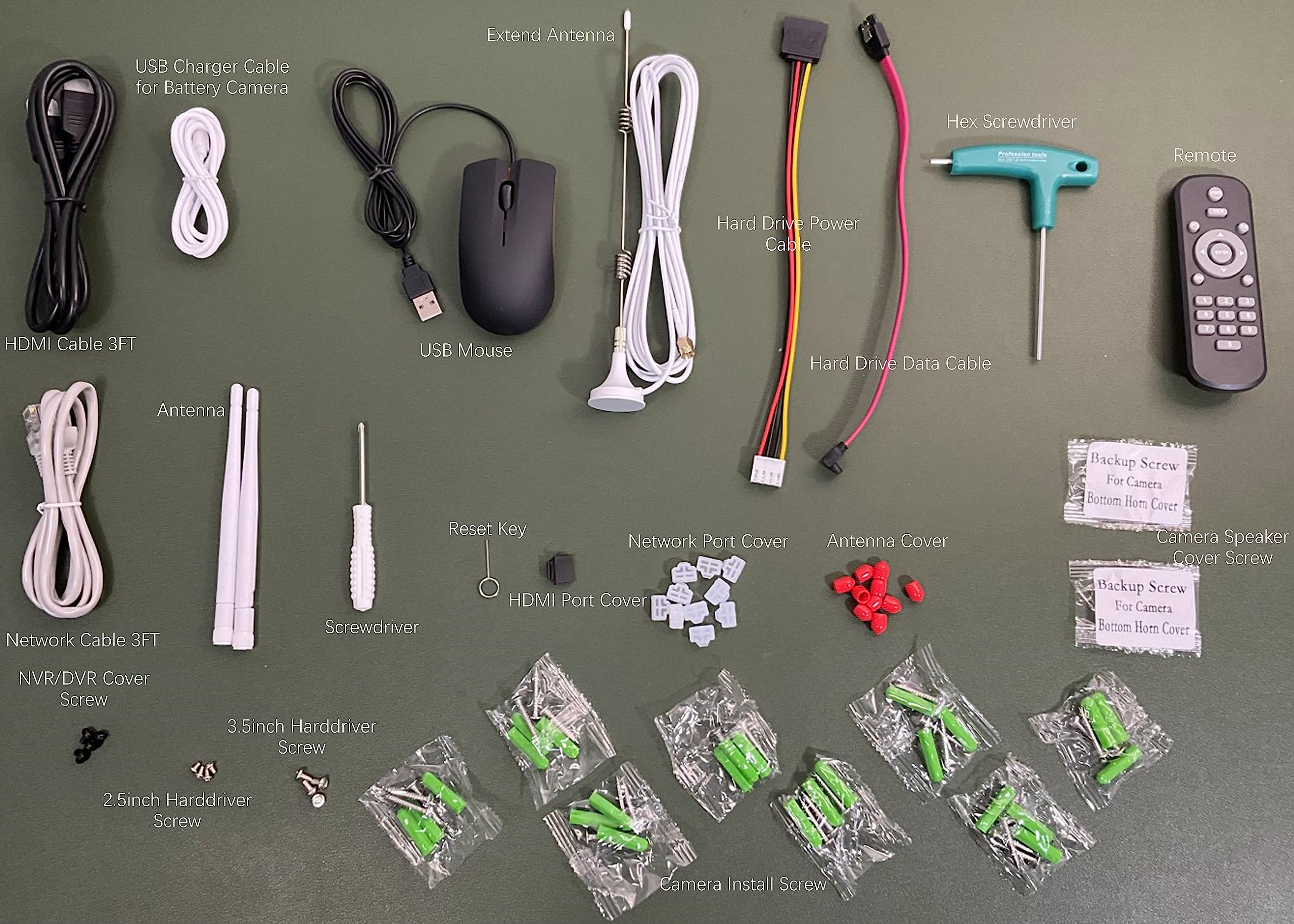 OOSSXX Camera NVR Repair Accessory Bag