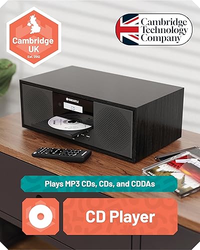 Miniatura 2 de Sistema estéreo Bluetooth 5.2 para el hogar  Potente reproductor de CD de 60 W con altavoces estéreo incorporados y control remoto  Reproducción USB