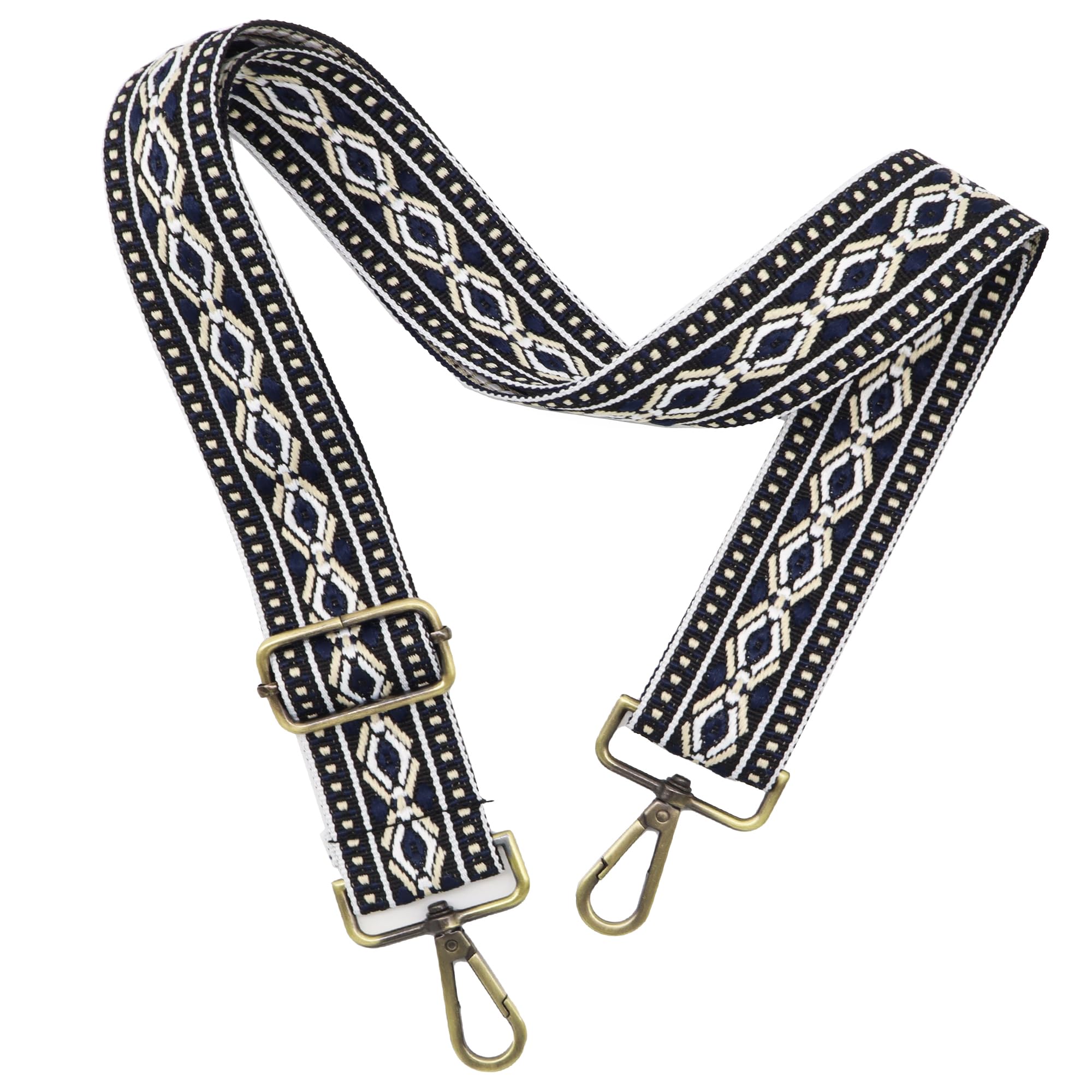 LEMEDE Purse Strap Adjustable Replacement Crossbody Bag Straps Retro Jacquard Embroidery Shoulder Straps for Shoulder Bag
