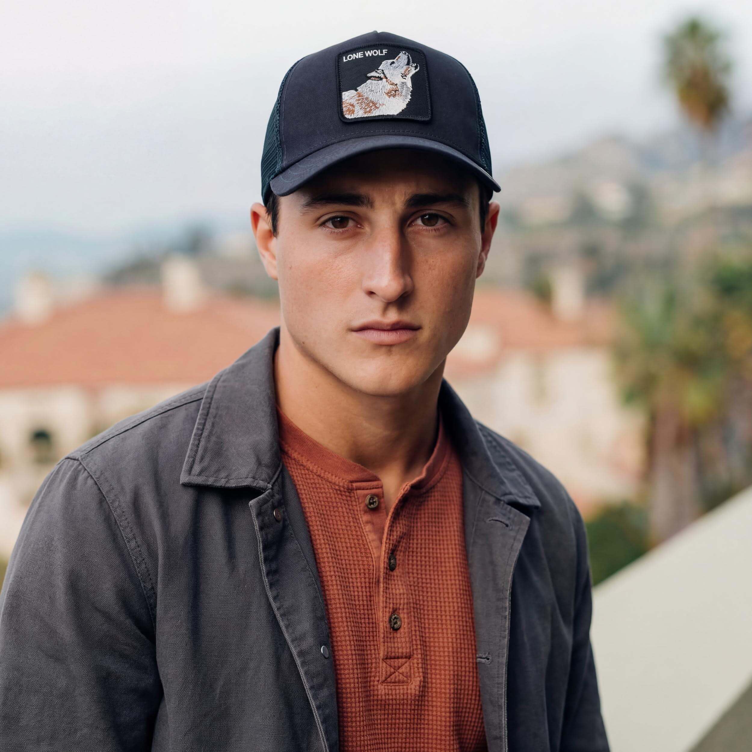 Goorin Bros. Cappello Lone Wolf Trucker cap Misto Poliestere Blu Unisex