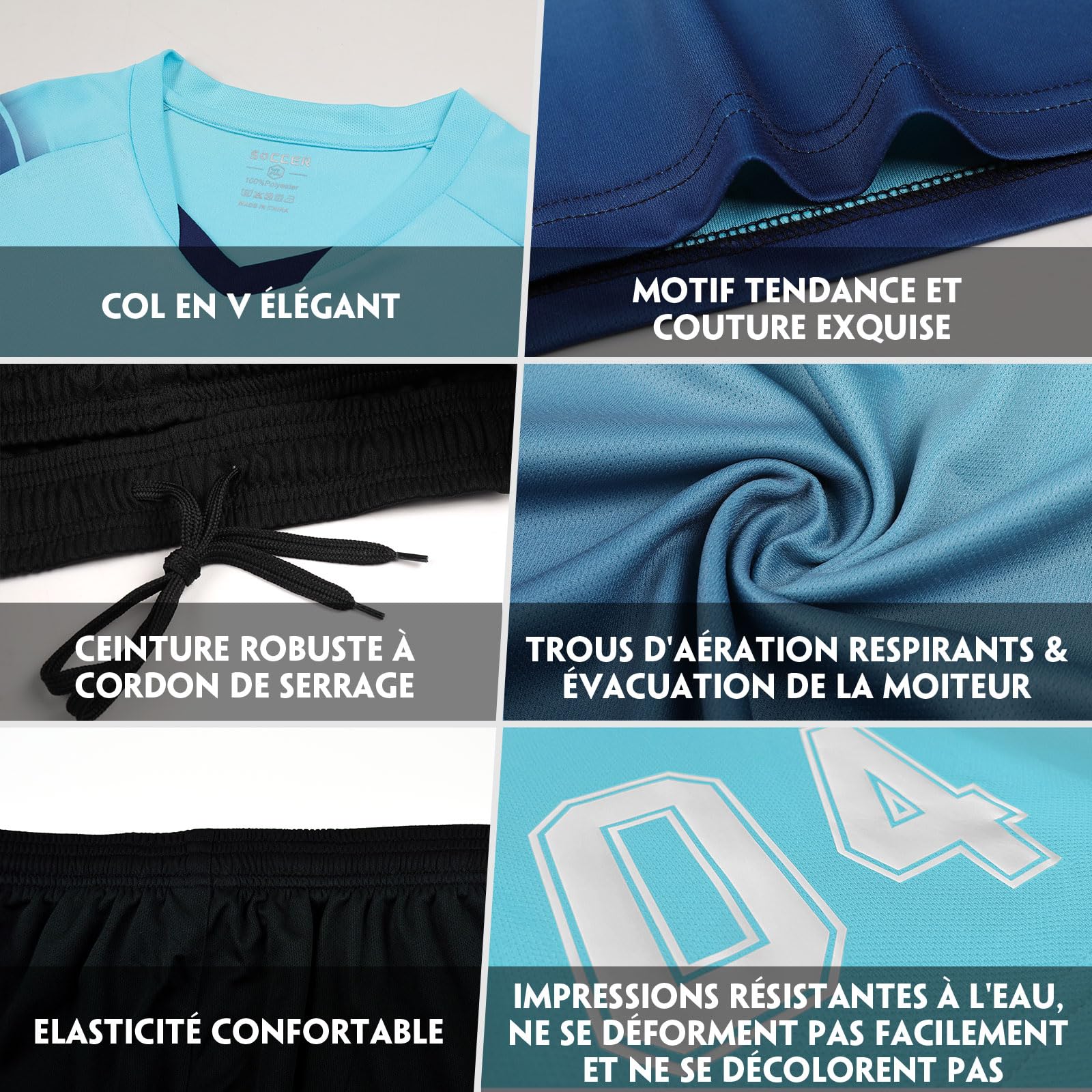 LAIFU Maillot de Gardien de But personnalisé, Nom personnalisé, Nom de l'équipe, Logo du numéro Maillot de Gardien de But