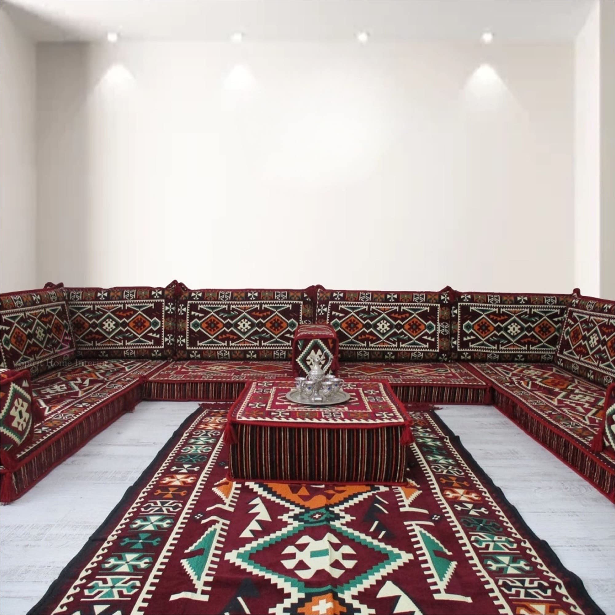 Buy Spirit Home Interiors Arabic style majlis seating Nine seater