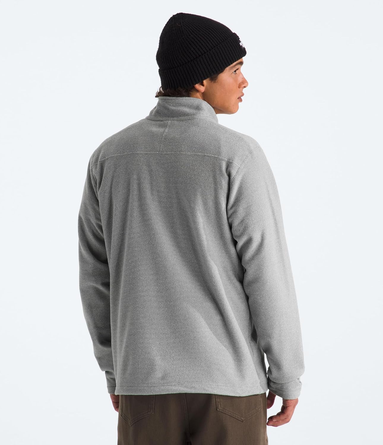 The North Face Men's Textured Cap Rock Quarter Zip Pullover - 1/4 Zip Fleece Jacket with a Classic Fit & Embroidered Logo - Image 3