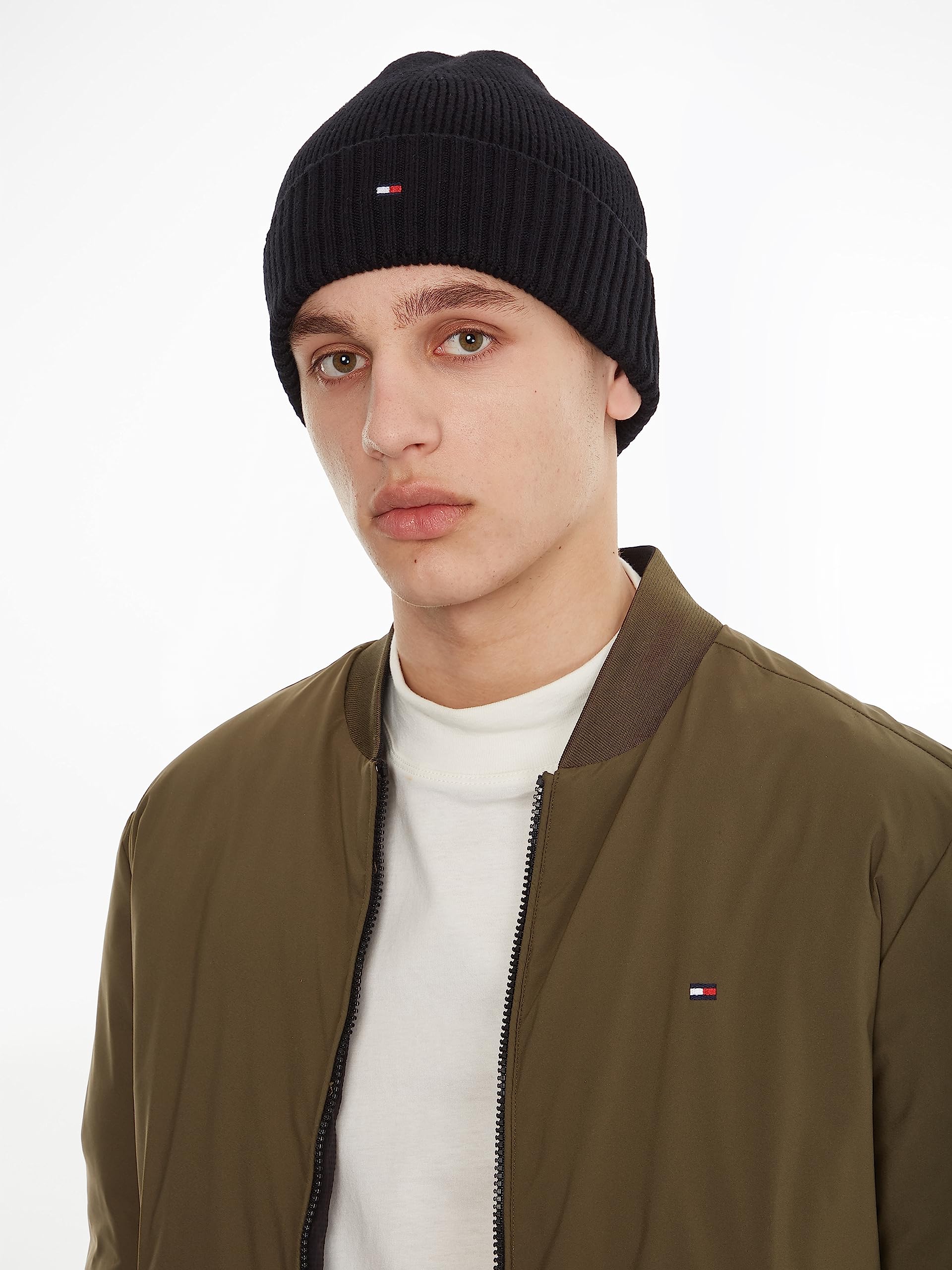 Tommy Hilfiger Pima Cotton Cashmere Beanie - Bonnet - Homme