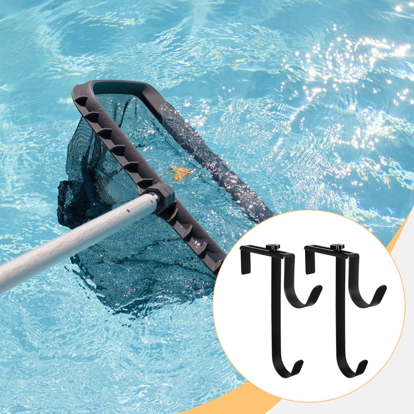 2 Piezas de Colgadores para Postes de Piscina, Ganchos para Equipos de Piscina para Manguera de Jardín