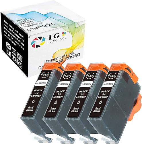 TG Imaging Paquete de 4 cartuchos de tinta compatibles con HP 564 de repuesto para HP 564XL 564 XL para impresora de inyección de tinta 5510 5511 disponible en Yaxa Peru