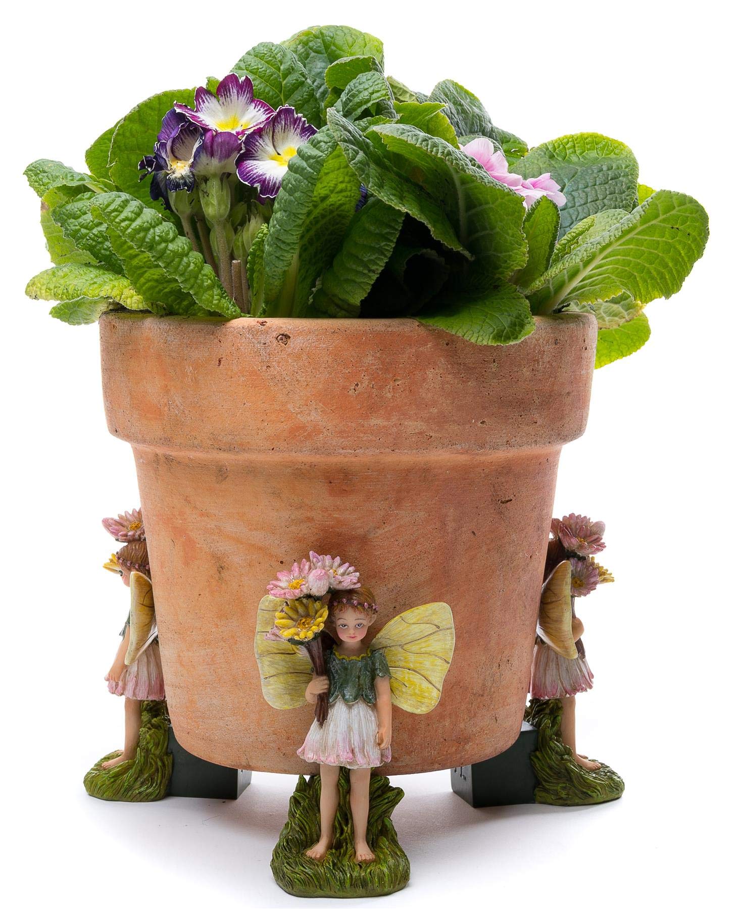 Potty Feet Flower Fairies Daisy Fairy Figures Plant Pot Feet - Planter Support - Handmade Decorative Ornaments - 3pcs