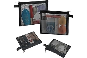 Multipurpose Nylon Mesh Cosmetic Bag - Ideal for Home, Office & Travel