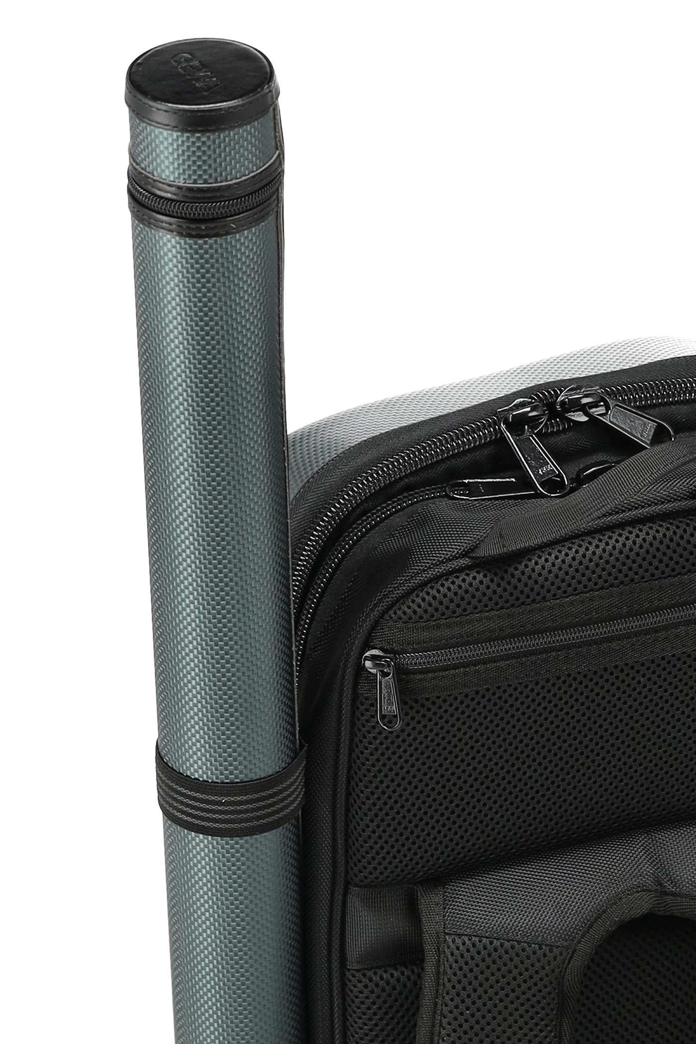 GEWA Space Bag Grün mit Bogenetui - Violinkoffer/Rucksack für 4/4-3/4 Violinen - Polycarbonat Außendeckel - Ergonomische Rückseite - Zubehörfächer