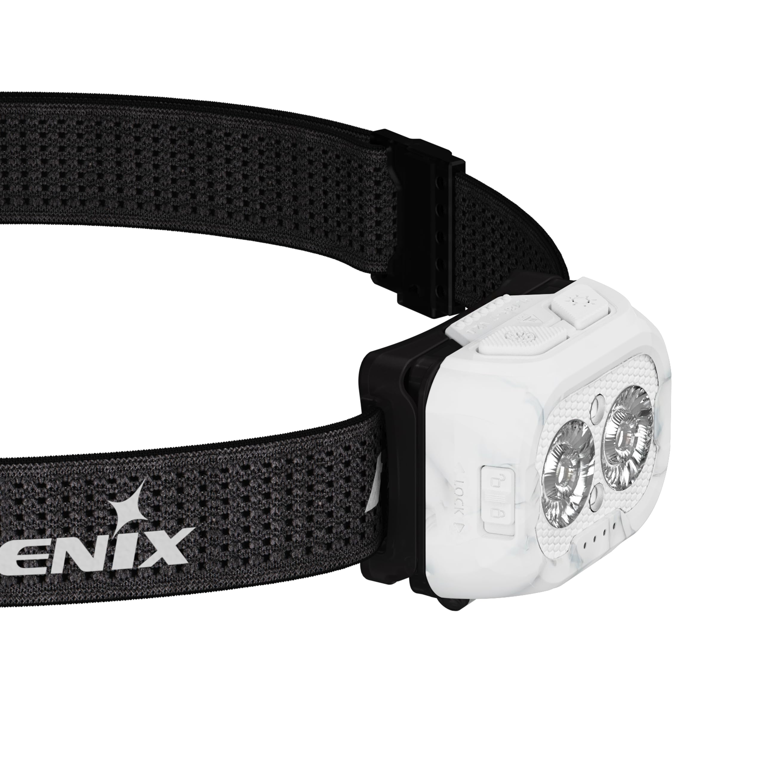 FENIX HL18R-T V2.0 biała lampa czołowa do biegania w terenie/na zewnątrz | 800 lumenów | 125 m | maks. 160 godzin | podwójne wiązki główne - zimna i ciepła biel | 5 lm czerwona wiązka | sportowa
