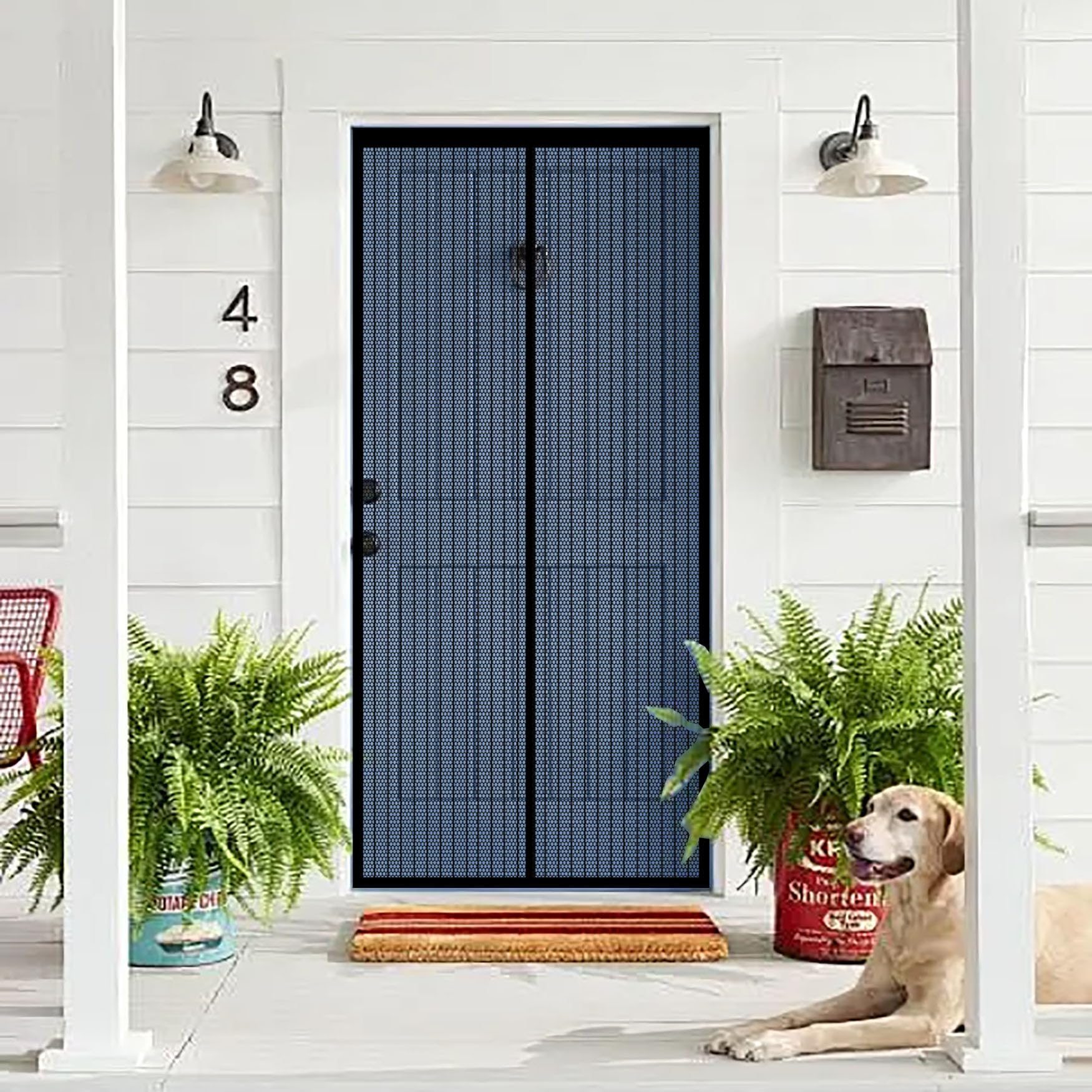 Moustiquaire aimantée 116x234 cm résout le problème des portes ouvertes aux insectes
