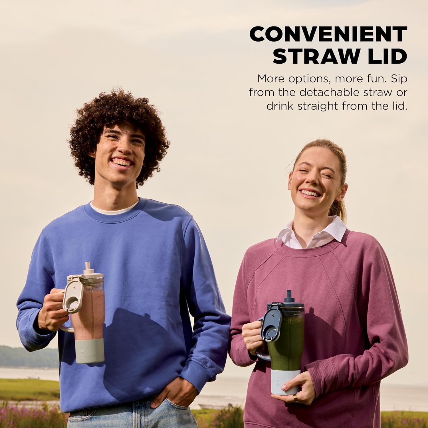 Ninja Blendboss™ | Personal Blender for Smoothies & Frozen Drinks | 26oz Travel Tumbler with LeakProof Lid, Chug Spout & Detachable Straw | Auto-iQ Technology | Cyberspace | DB351CY - Image 6