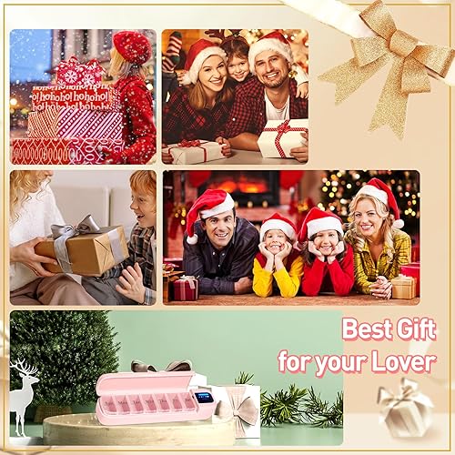 Miniatura 2 de Organizador semanal inteligente de píldoras con aplicación, pastillero diario portátil de 7 días con alarma de sonido y recordatorio de luz, bonito