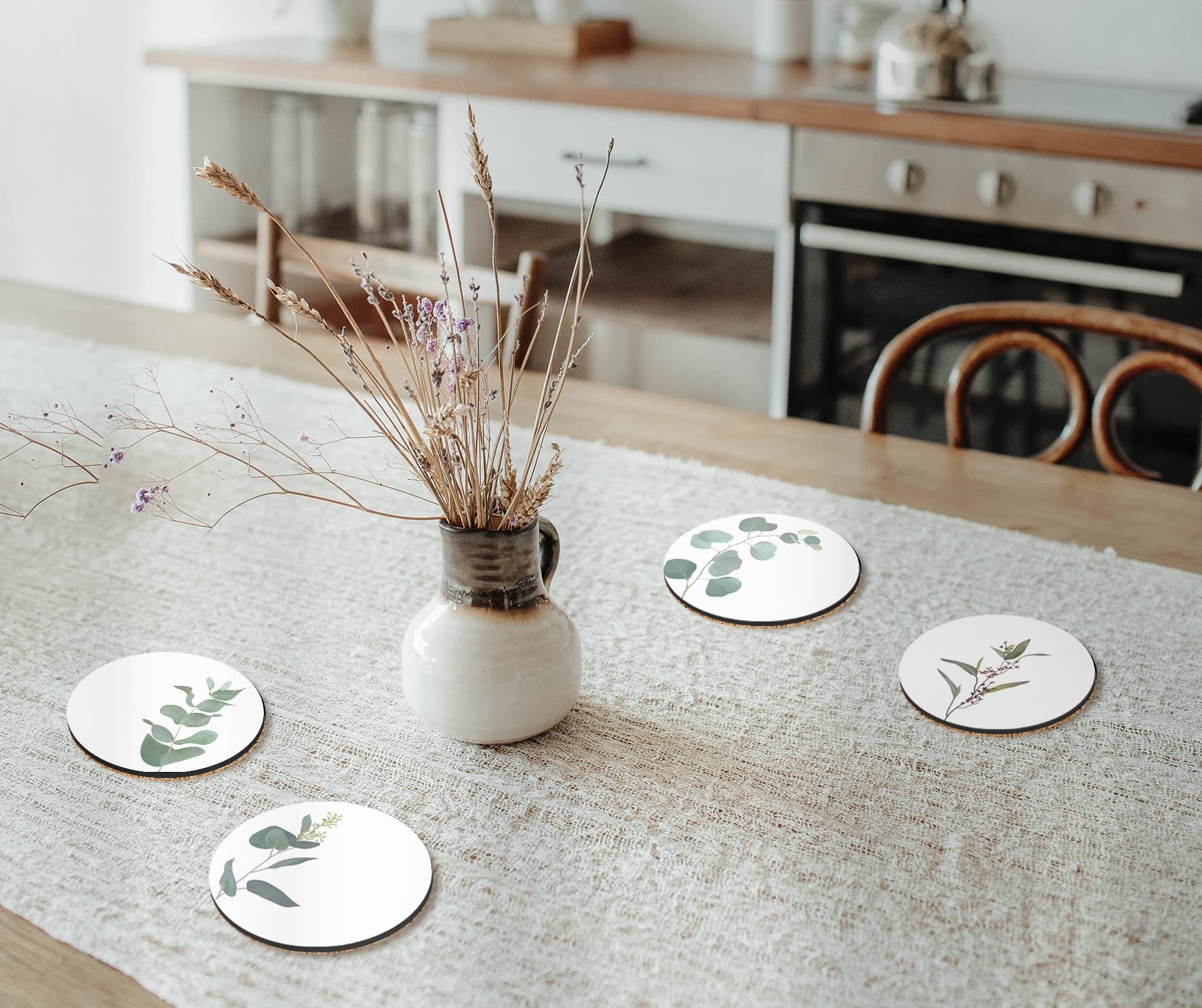 Sottobicchieri Cactus - Set 6 Tappetini EVA Con Vaso, Isolamento Termico, Decorazione Tavolo - Foto 3