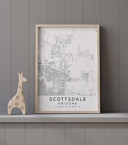 Miniatura 9 de Mapa de Scottsdale, Arizona, Light 2 (8x10)