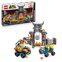 LEGO Super Mario: Mario Kart – Castello di Bowser Giocattolo – Set Interattivo con 2 Macchine e 4 Figure Incluso Yoshi – Regalo da Gaming per Bambini e Bambine da 9 Anni in su – 72039