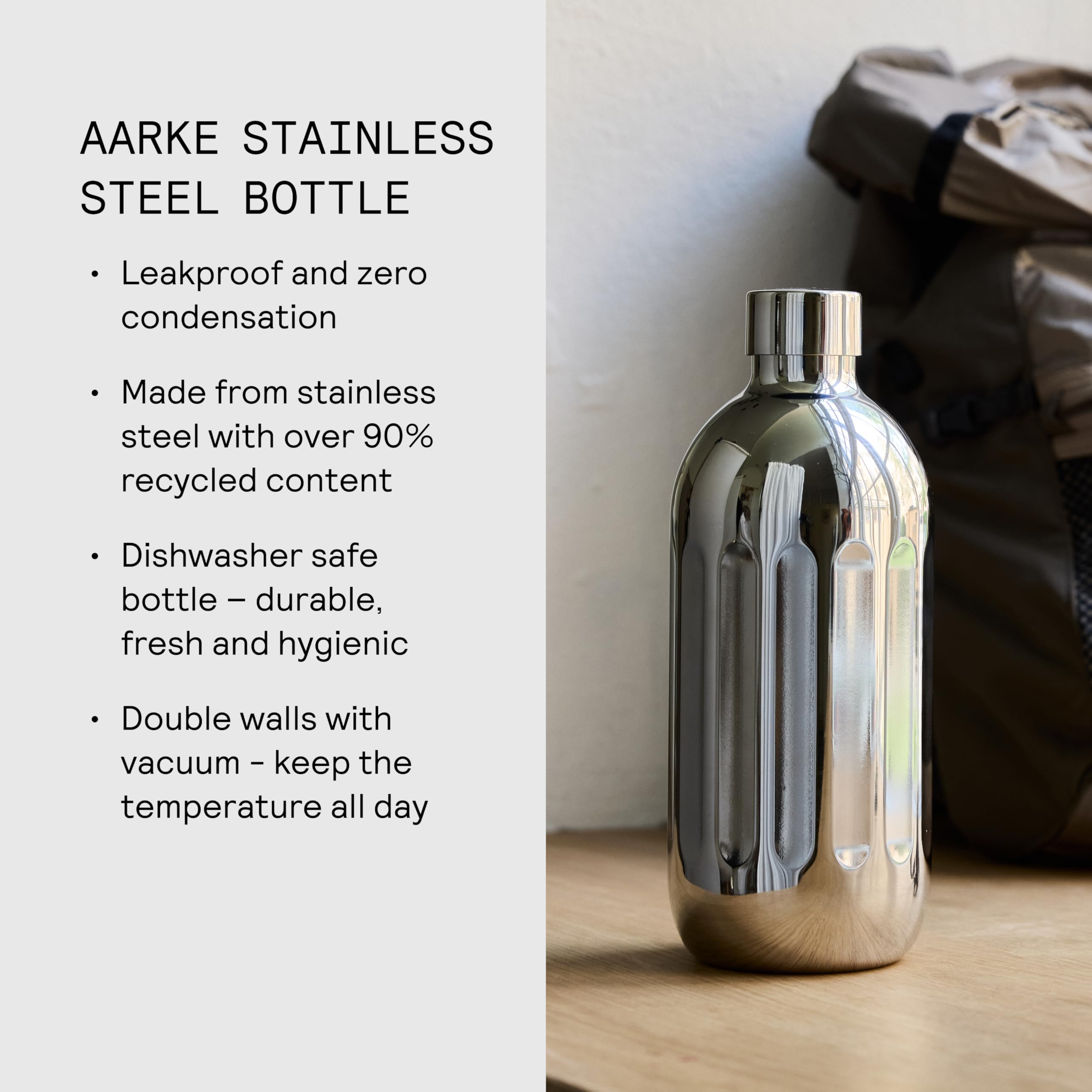 Amazon.com: aarke To-Go Carbonator Pro Bottle - Stainless Steel