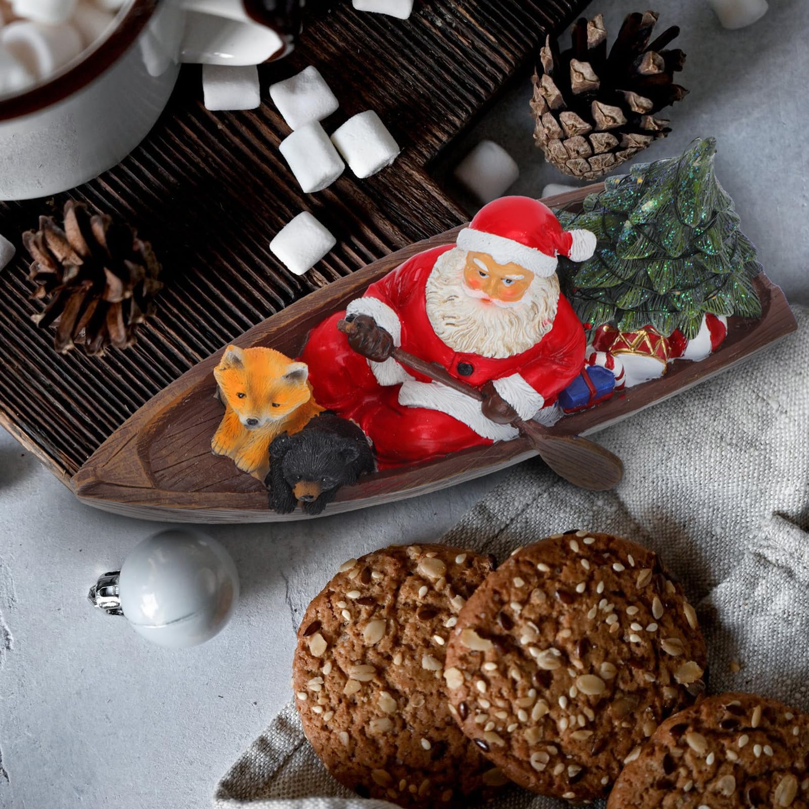 Homoyoyo Babbo Natale in Resina Decorativo da Tavolo per Natale