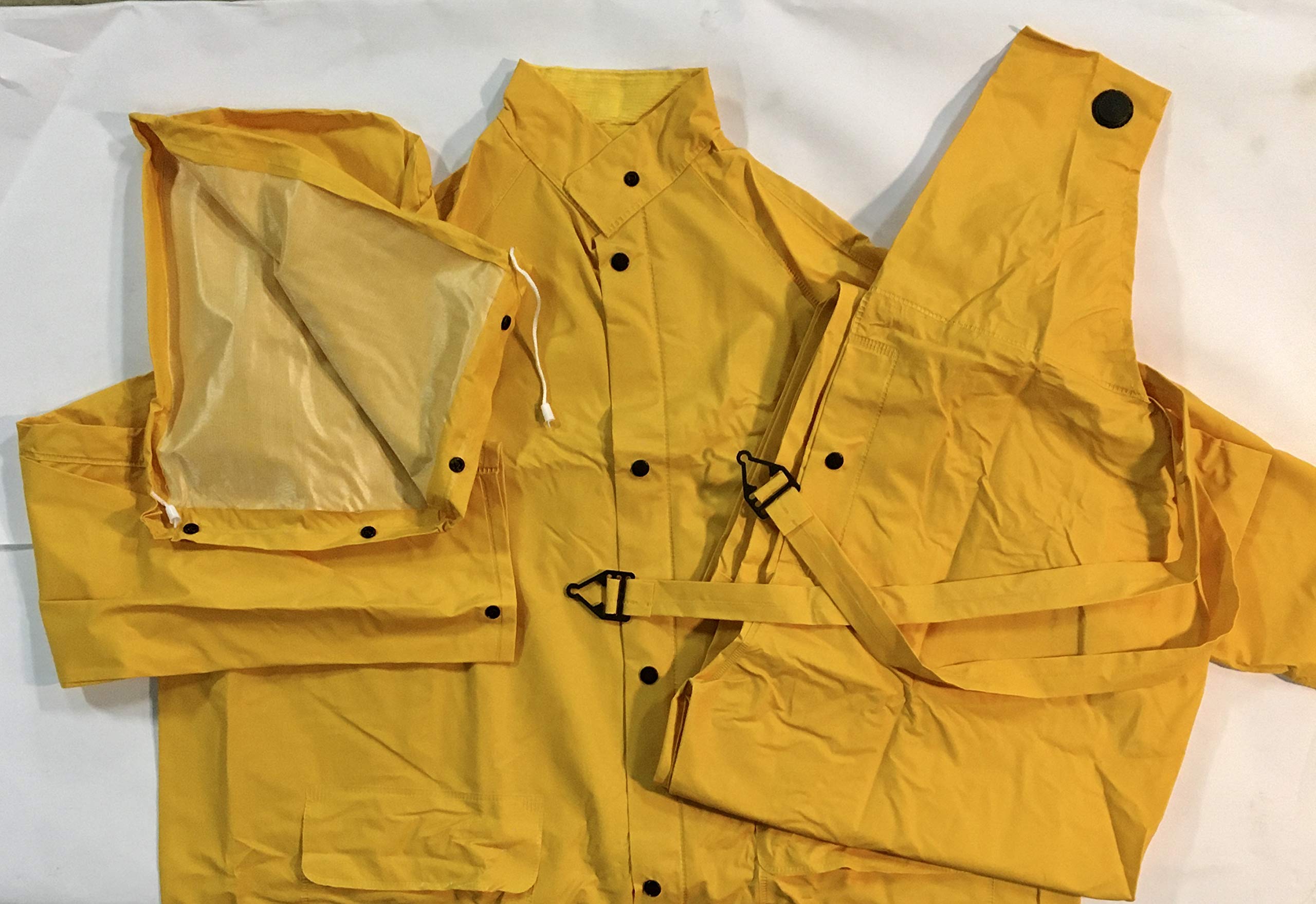 West Chester 4035FR/4XL Limited Flammability - PVC Over Polyester 3Pcs Rain Suit - Yellow Each