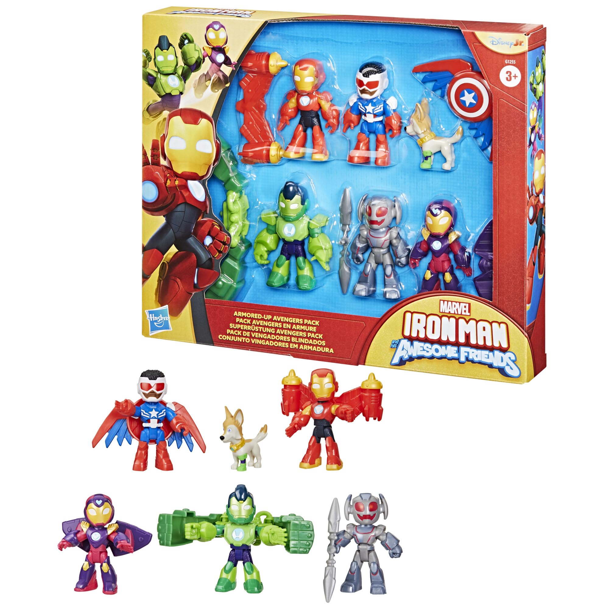 Zestaw figurek Avengers w pełnej zbroi z serialu "Iron Man and his Awesome Friends" Marvela