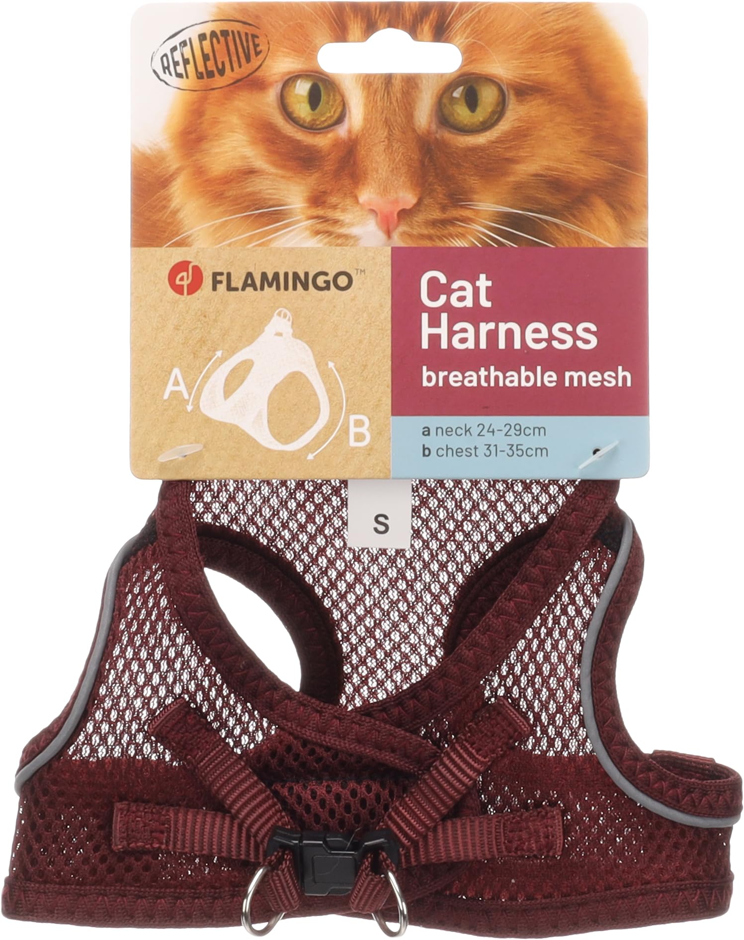 Cat Harness Step&Go Berta Aubergine S 24-29cm 31-35cm