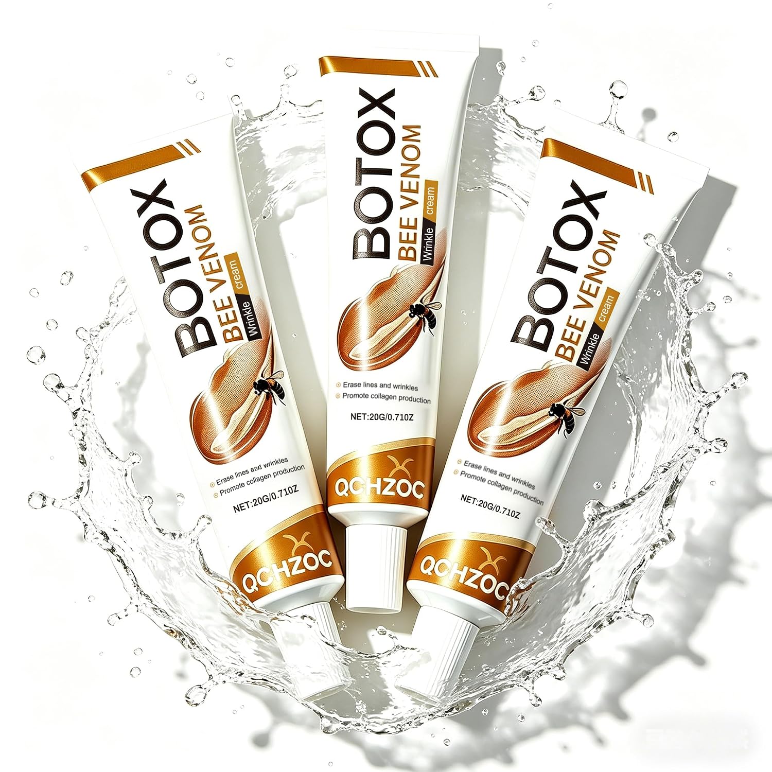 FLEXQW Bee Venom Face Cream, Anti-Aging Moisturizer with Bee Venom & Nourishing Ingredients, Skin Firming & Lifting Cream to Reduce Fine Lines & Wrinkles, Hydrate & Brighten for Smooth Youthful Skin