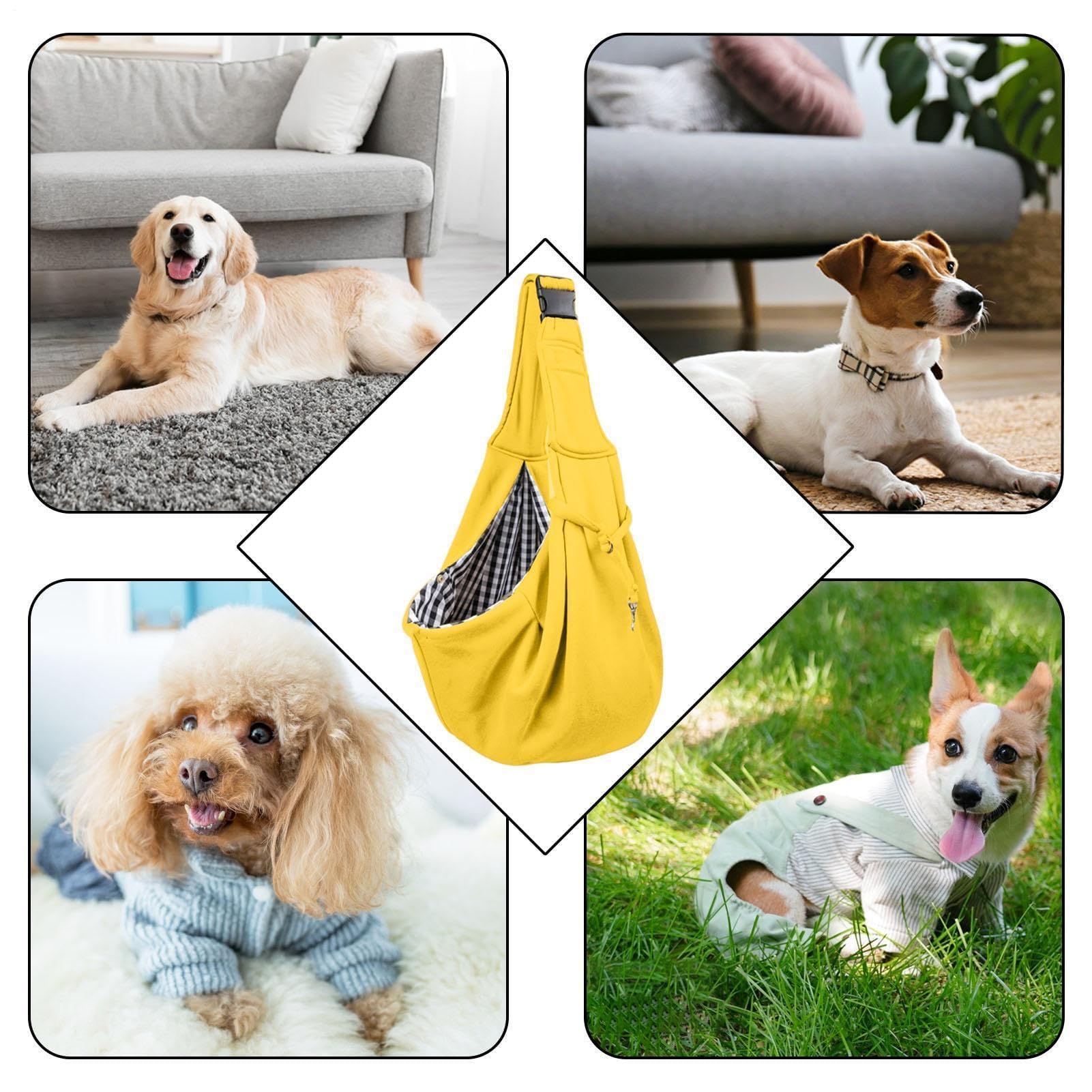 Transportador para perros pequeños y gatos, bolsa reversible para perros pequeños, bolsa ajustable para mascotas, transportador manos libres para viajes, caminar al aire libre