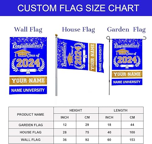 Miniatura 7 de Bandera de jardín de graduación 2023, letrero de graduación 2023, decoraciones de graduación de felicitaciones para la clase de 2023, graduación de