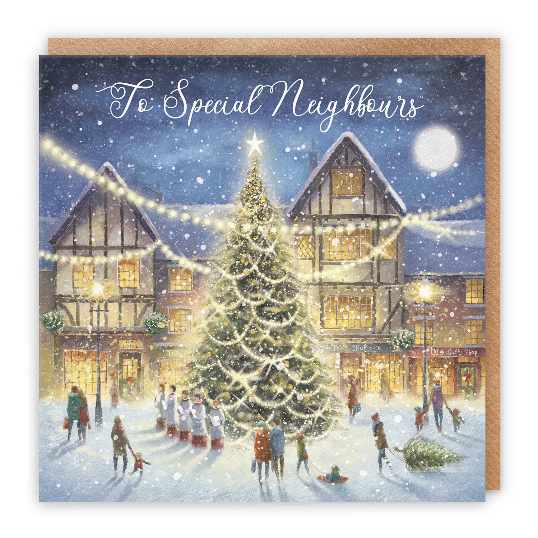 Hunts England, Special Neighbours Christmas Card, 'Christmas Eve', To Special Neighbours, Milo's Gallery Collection