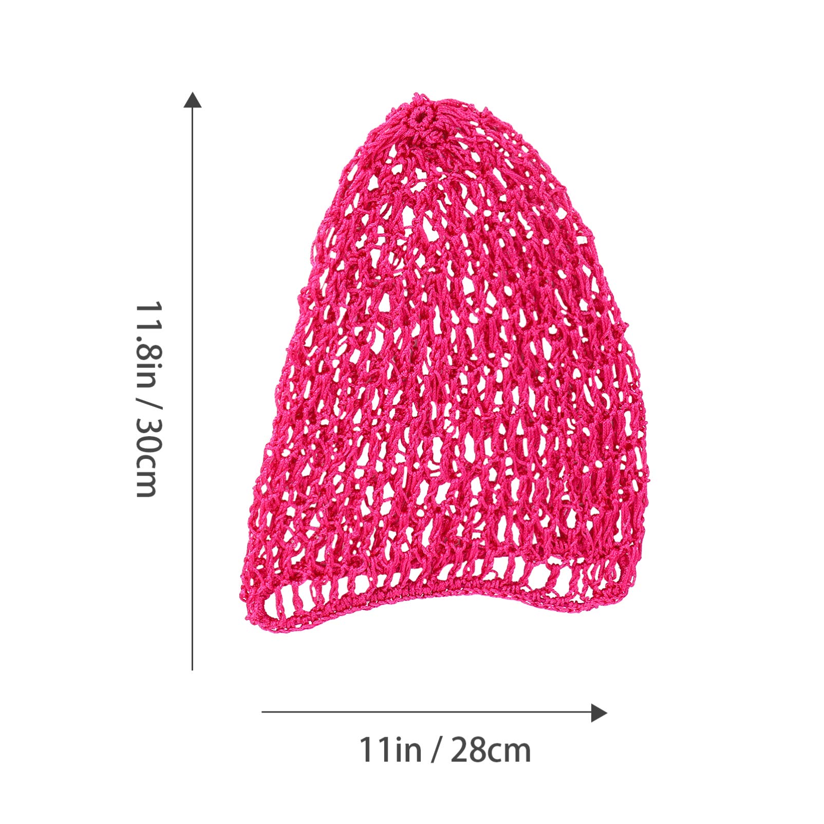 FRCOLOR Long Sleeping Hat Hair Protector Mesh Crochet Hair Net Cap for Women Sleep Bonnet Accessories 12X11 Inches - Image 3