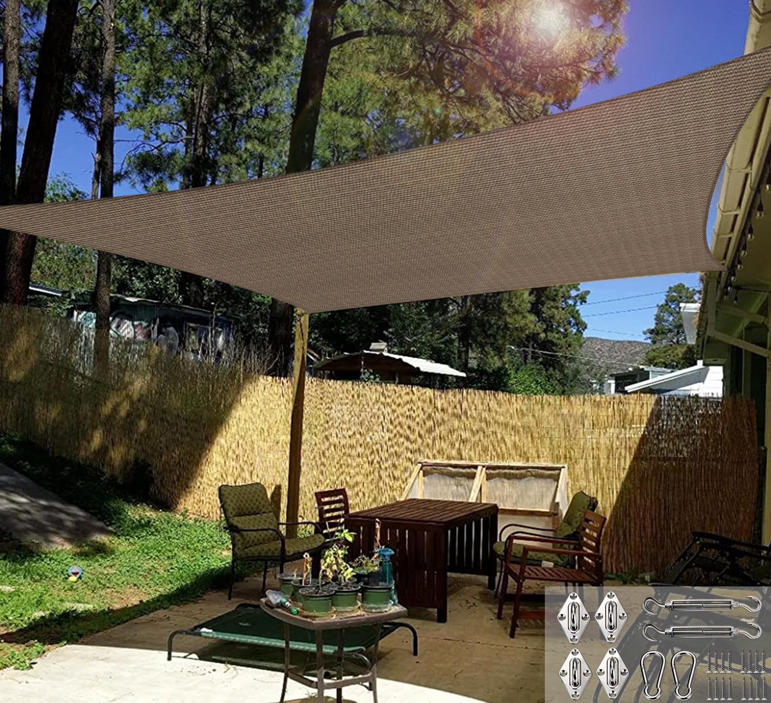 Amazon.com : Windscreen4less 20' x 24' Sun Shade Sail Rectangle