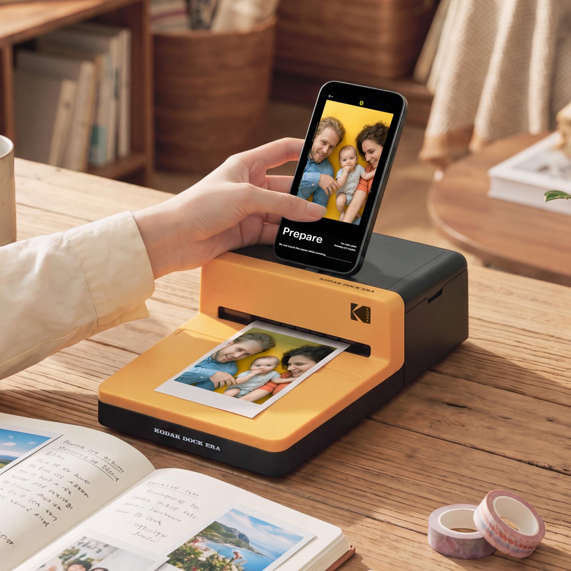KODAK Dock Era Desktop-Fotodrucker 10x15 cm 50 Blatt Bluetooth 4PASS Farbsublimation