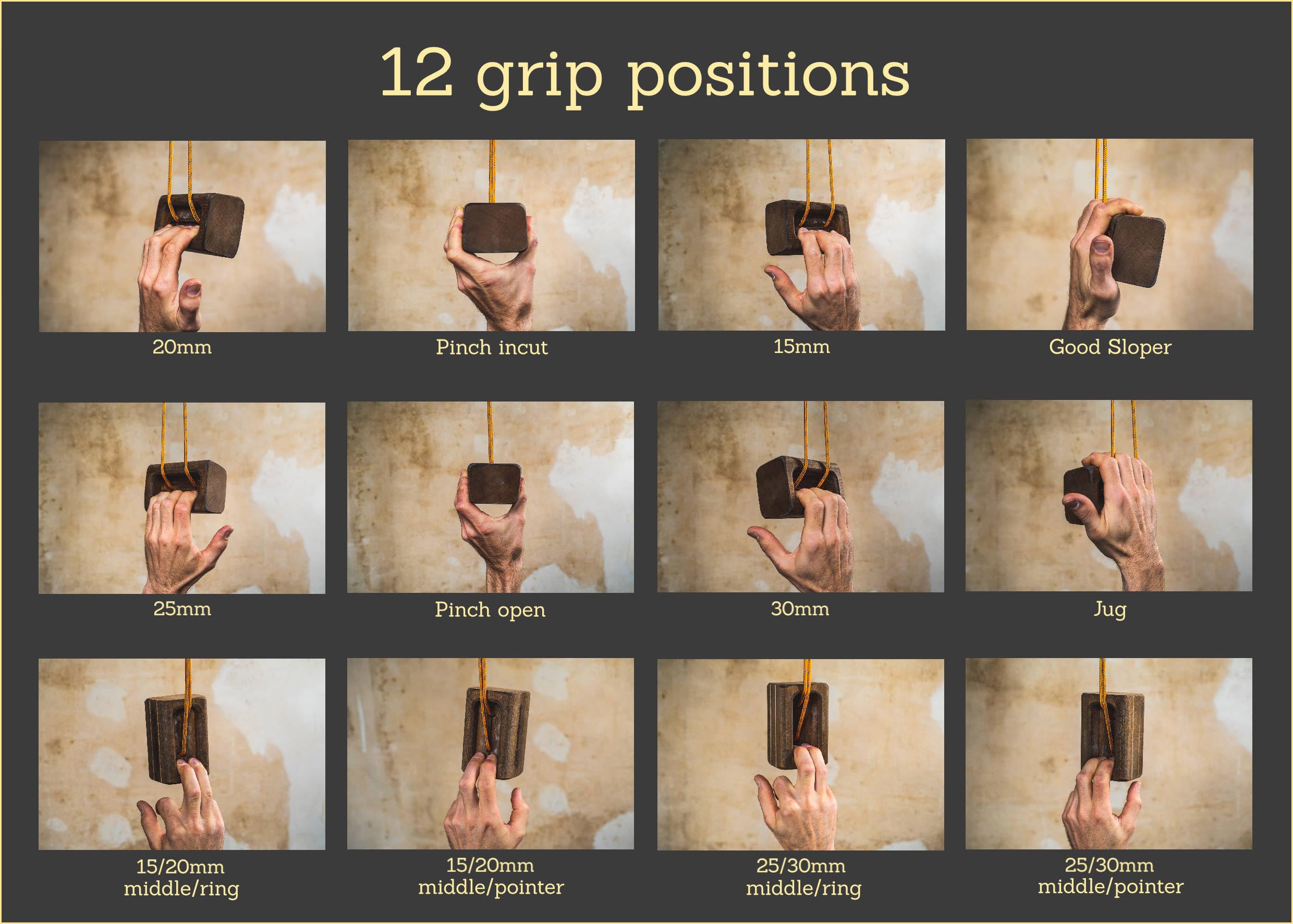 360° Hangboard Trainingsboard Fingerboard Griffboard Kletterboard