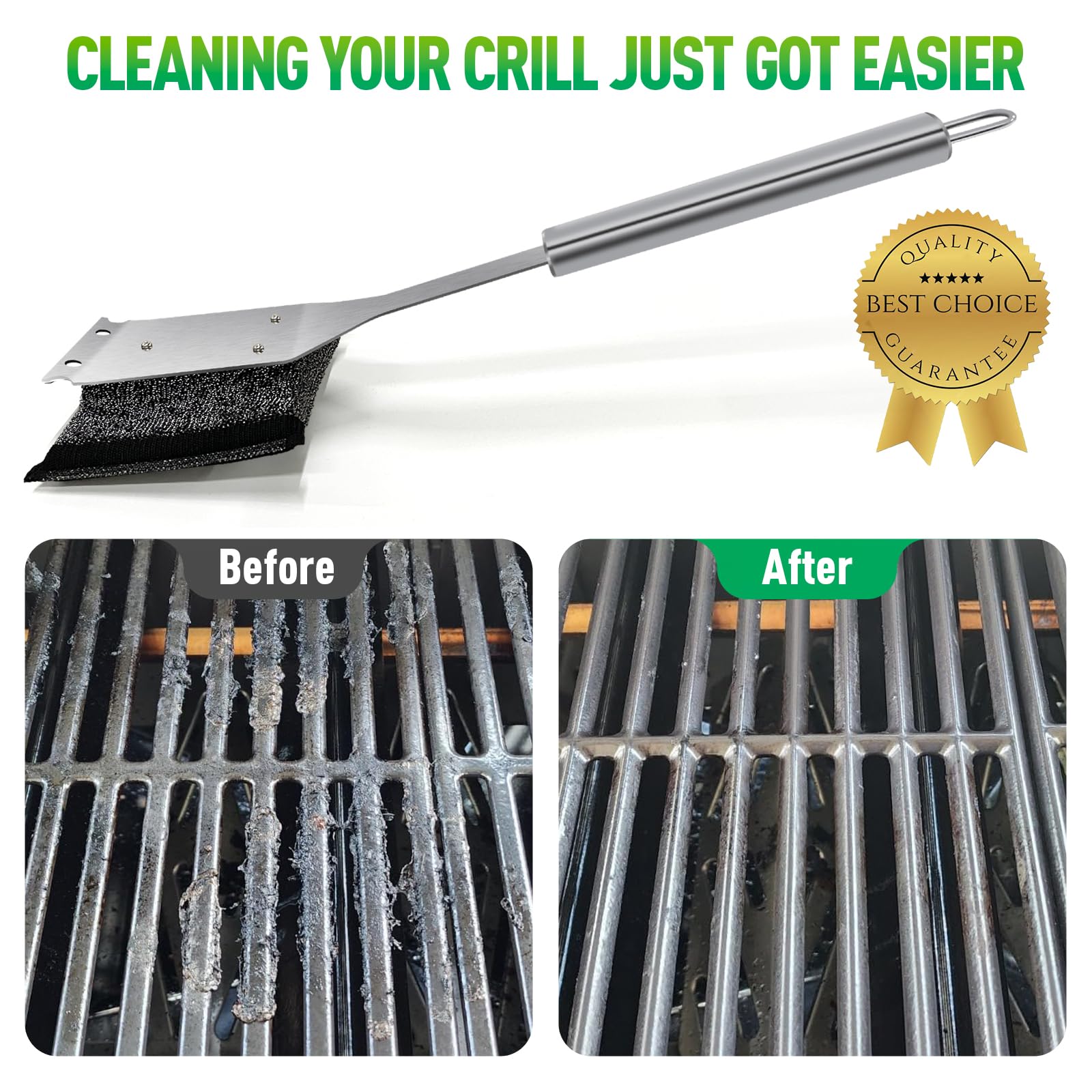2 cepillos para parrilla, cepillo para parrilla sin cerdas, limpieza a vapor, cepillo para parrilla al aire libre, seguro y eficiente, cepillo para parrilla de barbacoa, para rejillas de hierro