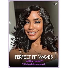 LUVME HAIR 100% Human Hair Wigs Loose Wave Glueless Lace Front 12 Inches, Pre Cut Plucked Hd Lace Short Wig Ready To Go Natural Color Straight Bleached Knots Side Part Black Wigs