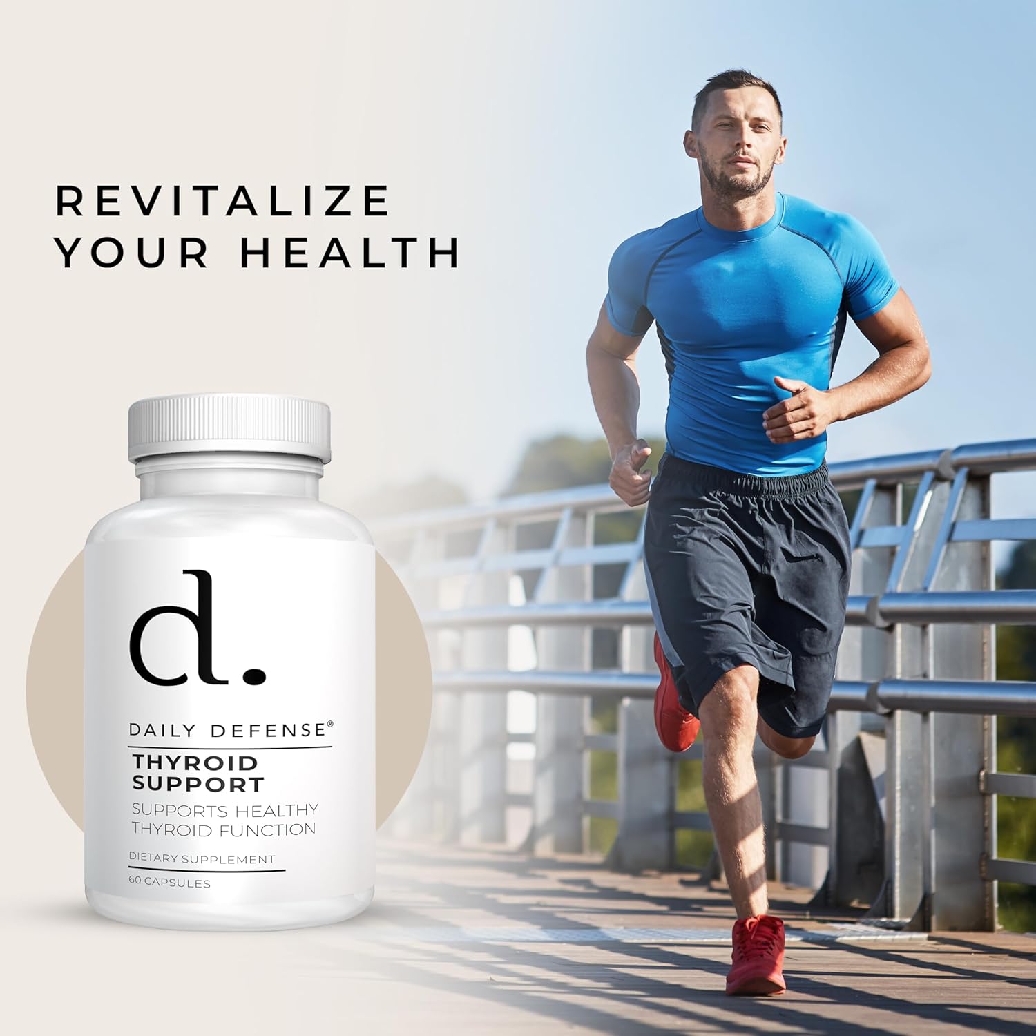 Thyroid Defense - Thyroid Support Supplement for Women and Men, Selenium with Iodine, Zinc, B12, Ashwagandha and L-Tyrosine, Supports Hormone Health, Energy and Metabolism