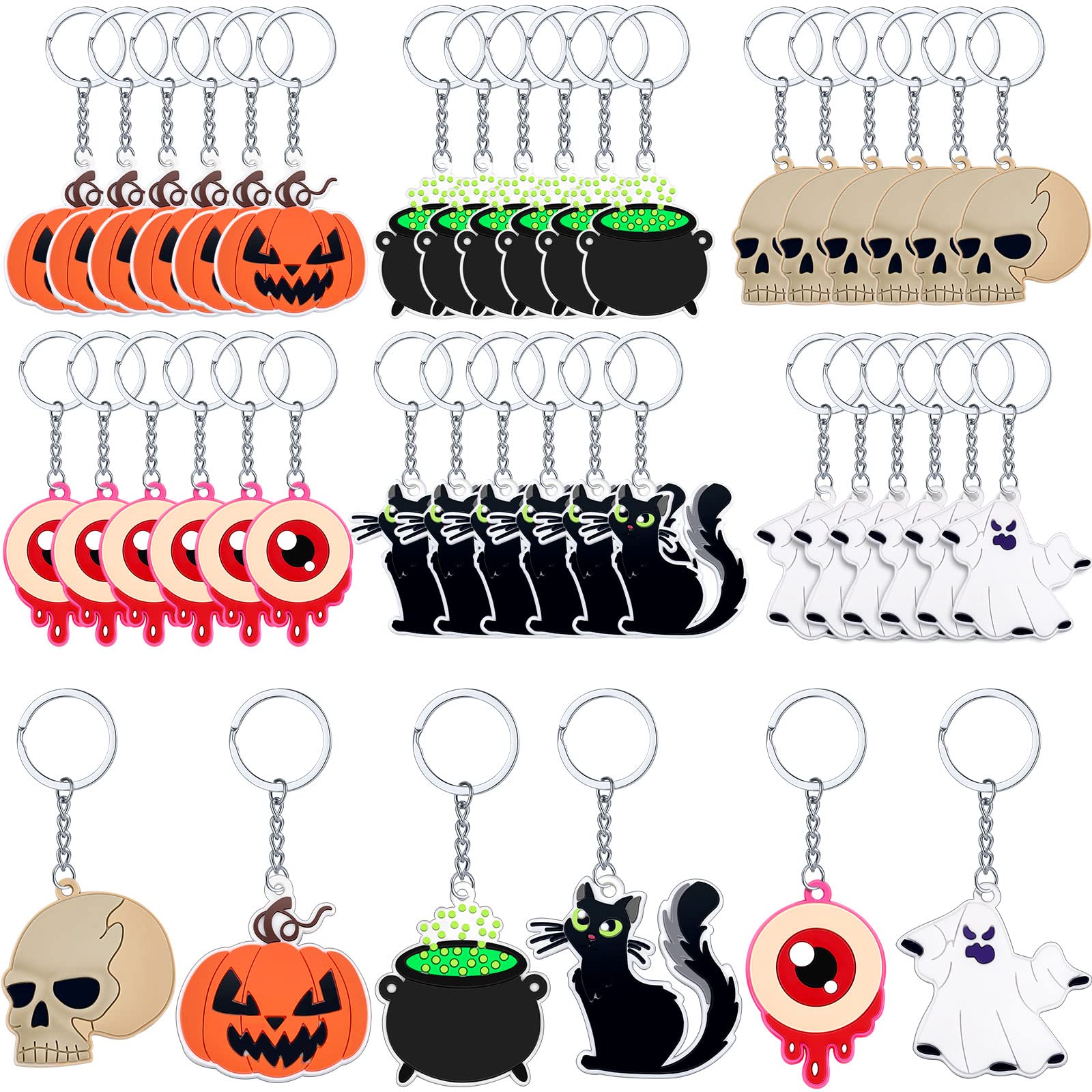 Amazon.com: Taiyin 36 Pcs Halloween Keychain Horror Keychain