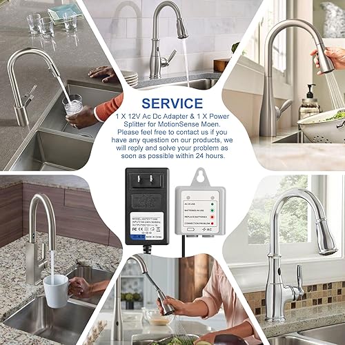 Miniatura 7 de QQZ Kit de adaptador de cable de alimentación de CA 169031 para grifos de cocina MotionSense, kit de reemplazo de cargador de grifo de cocina