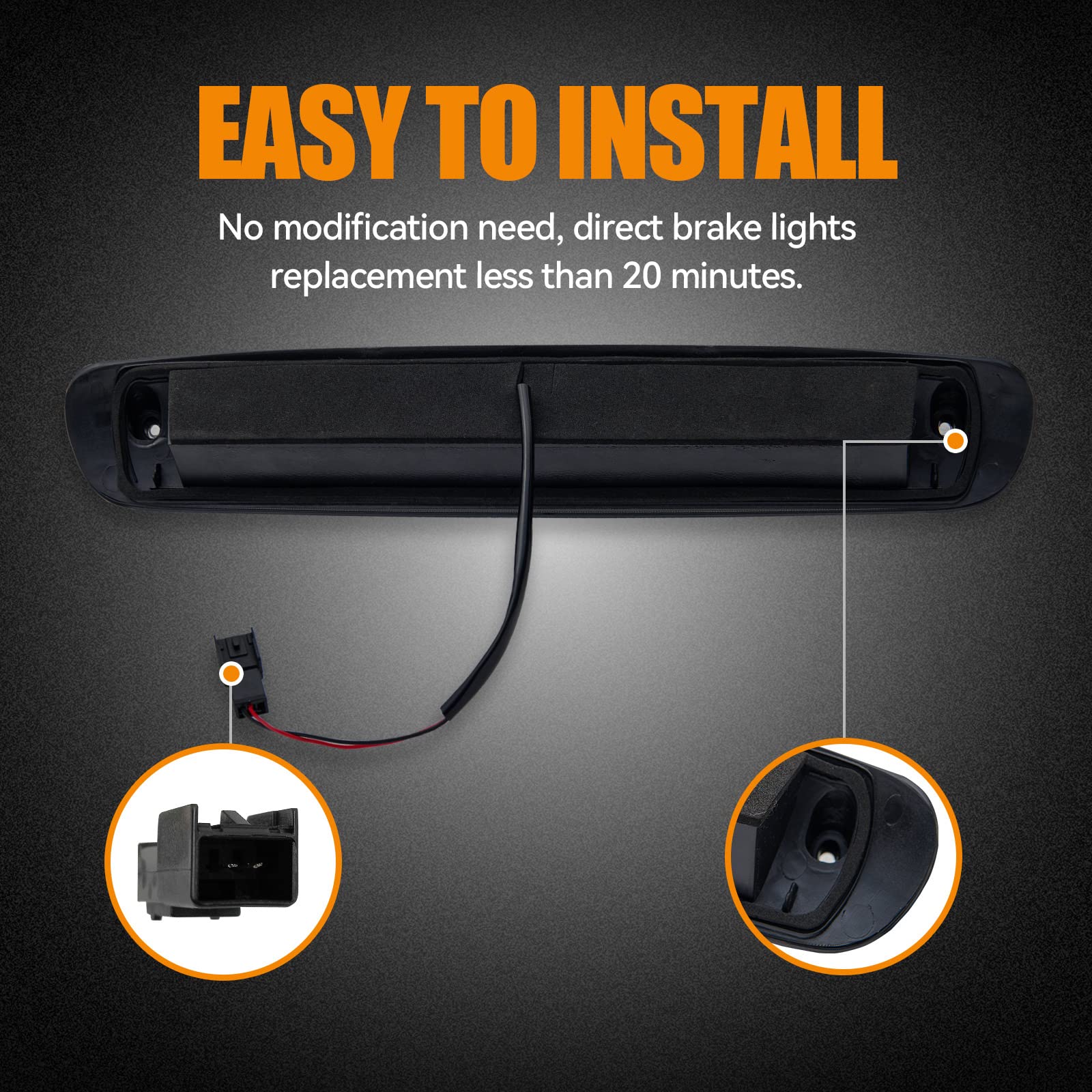 Cxdar Third 3rd Brake Light LED For 20072013 Chevy