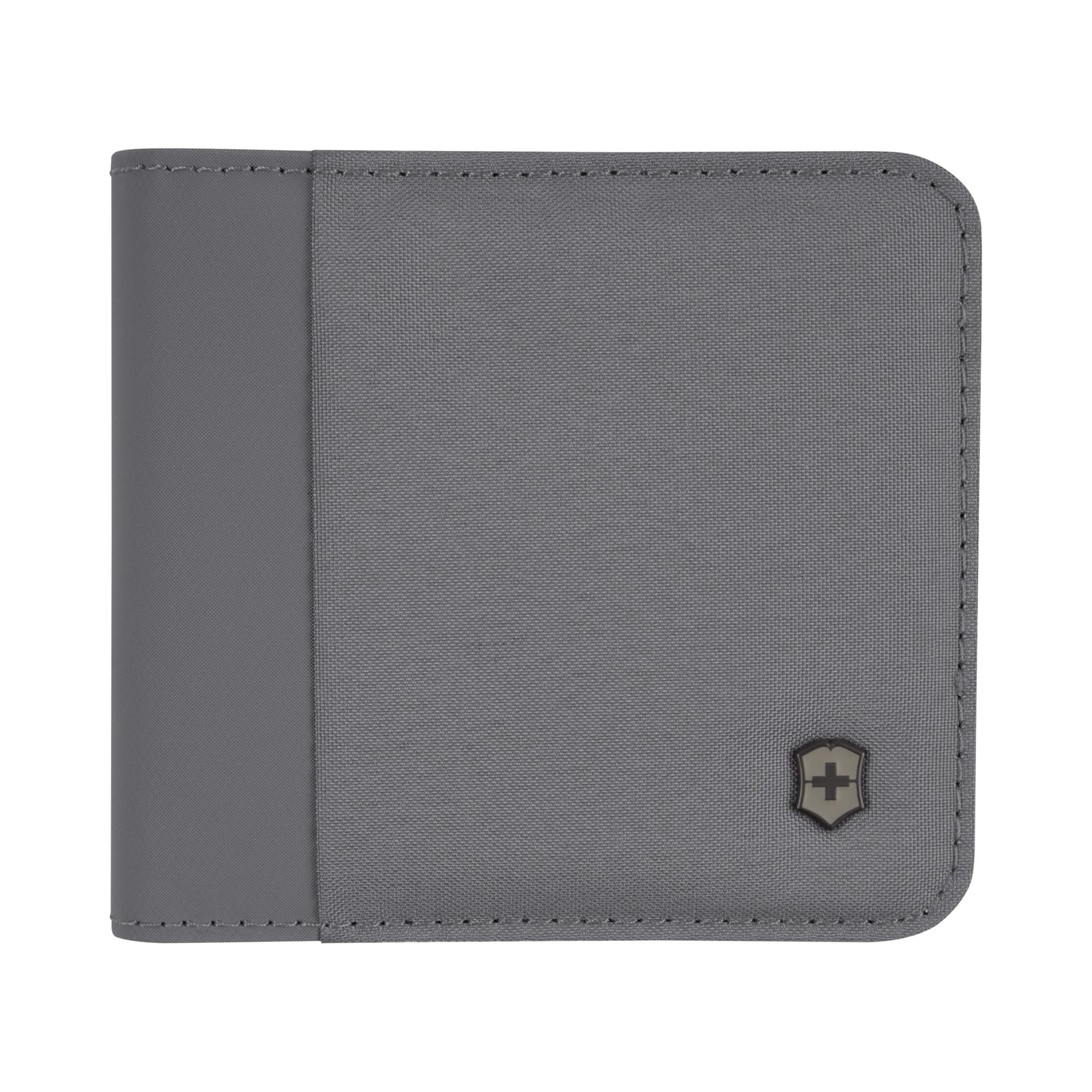 Victorinox Travel Essentials, Bi-Fold Wallet, RFID Wallet with Bill Compartment, Card Slots, ID Window and Coin Pocket - Frost Gray