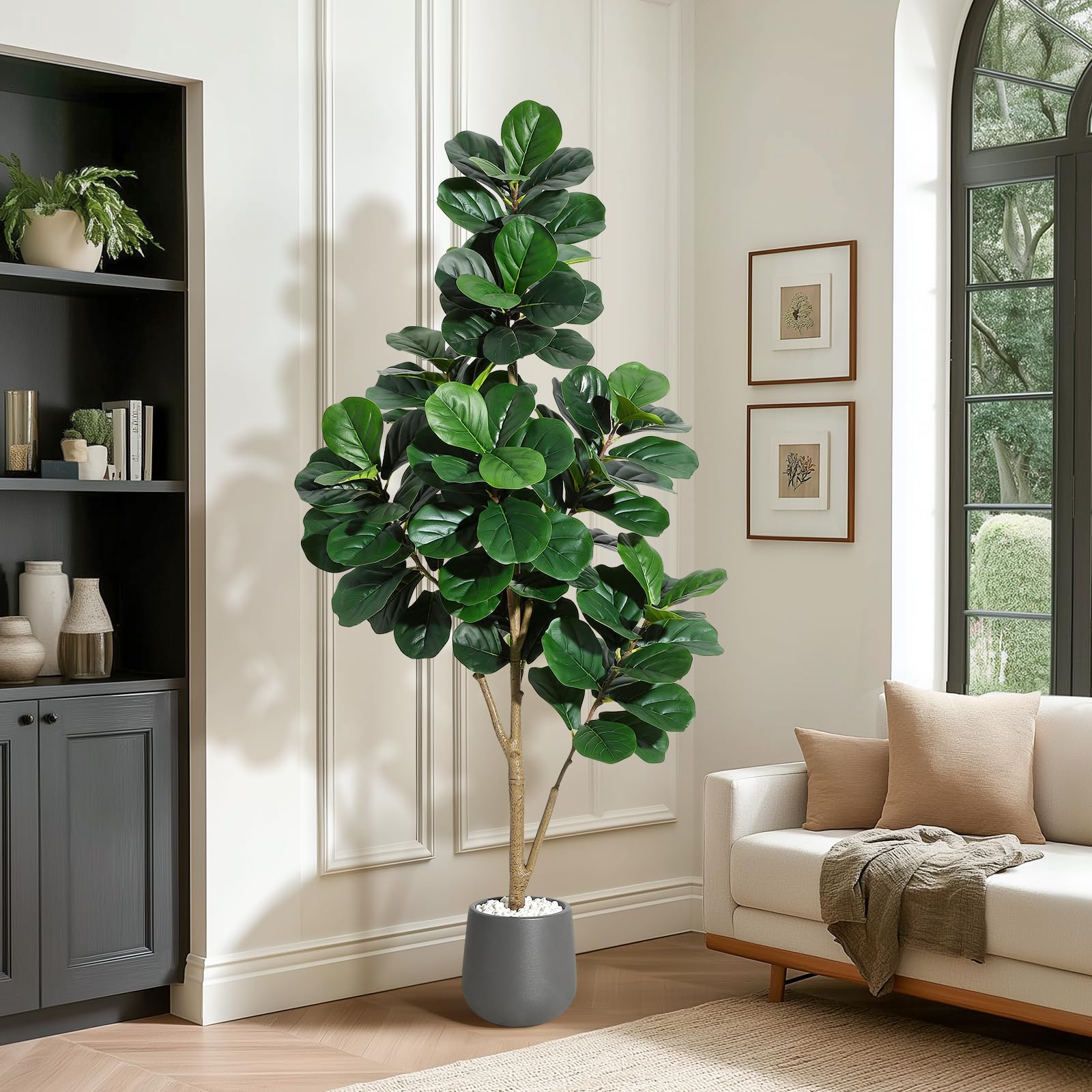 Idée cadeau déco : grand figuier artificiel réaliste en pot