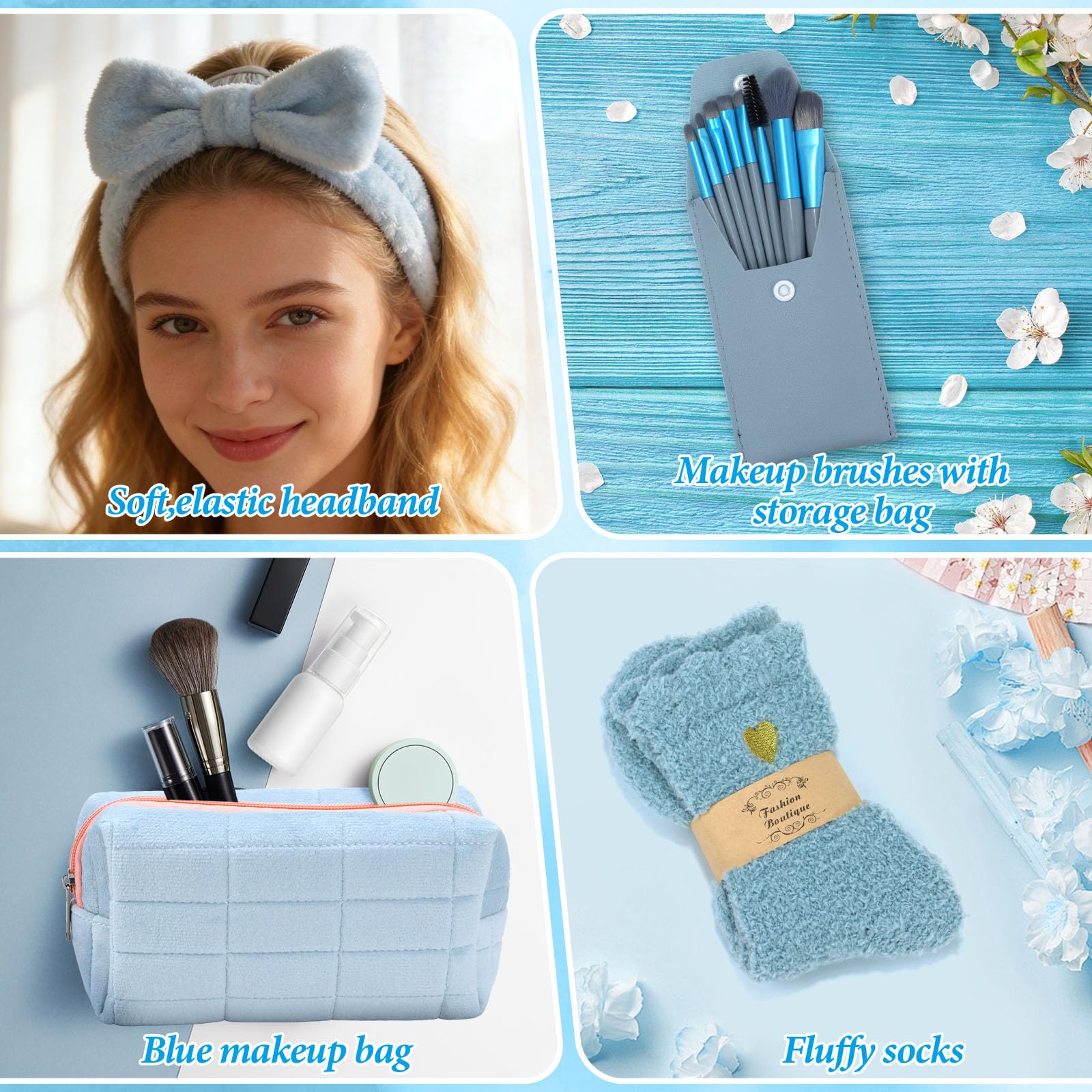 Regalo per Ragazza di 9, 10, 11, 12, 13, 14, 15 Anni, Set Regalo di Compleanno o Natale per la Migliore Amica o Donna, Include tazza con coperchio, pennelli, beauty case, collana