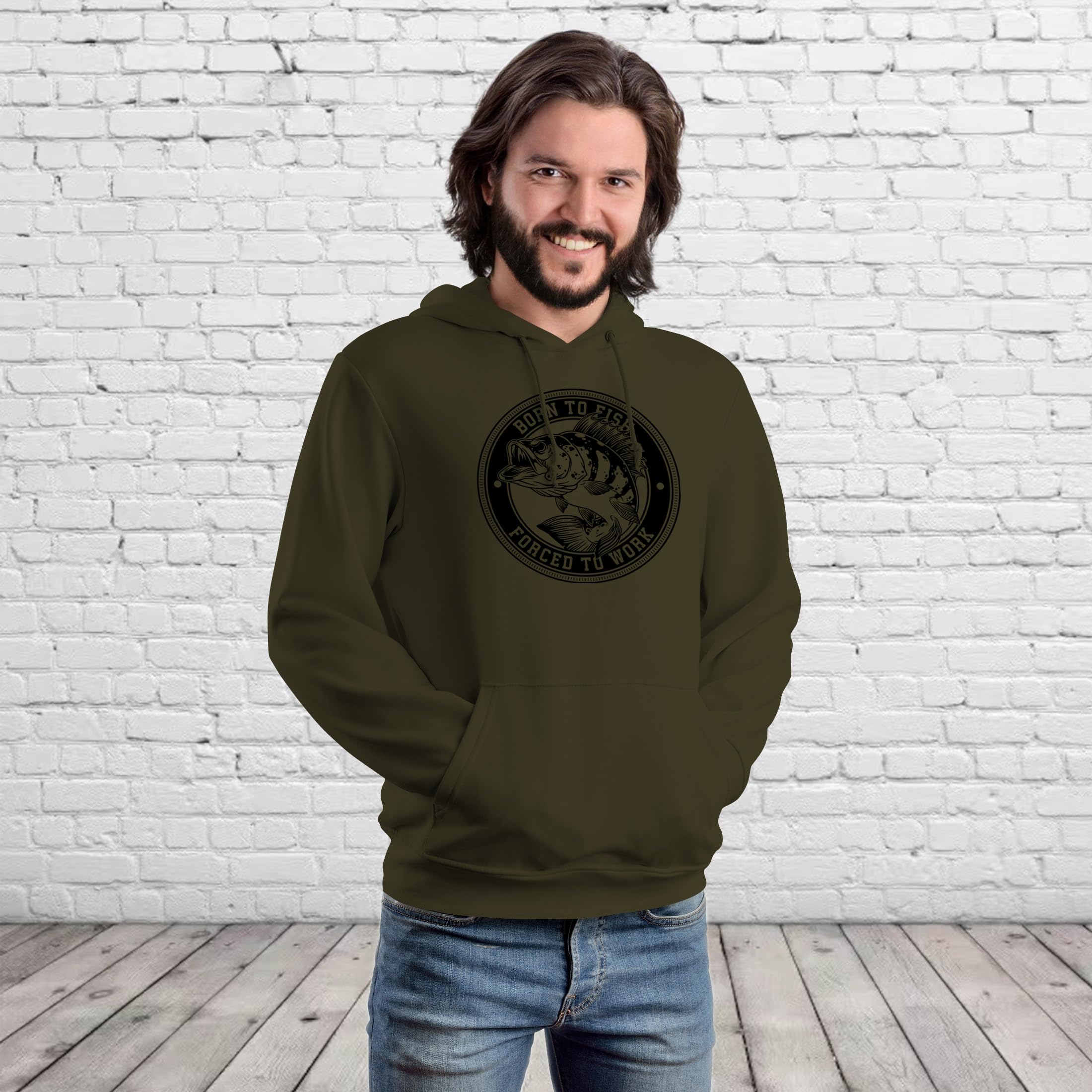 Fishing Gifts for Men - Born to Fish - Funny Mens Gifts Hoodie, Fishing Clothing for Men