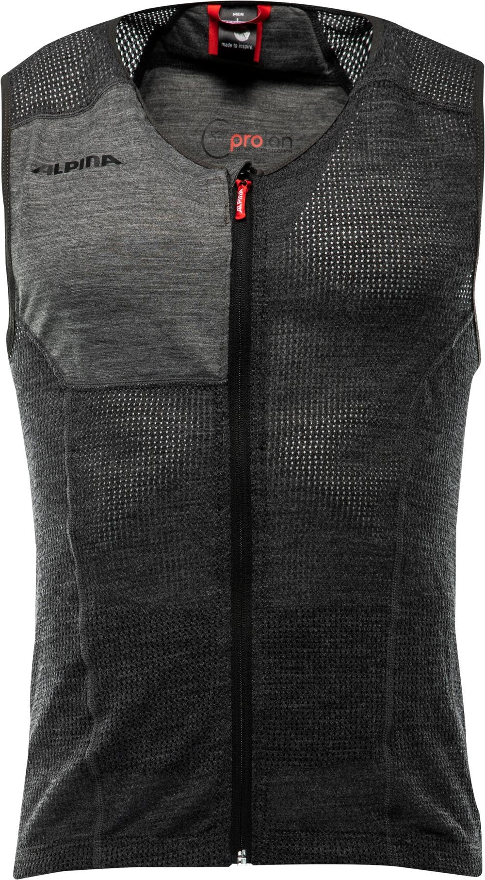 Body protector alpina prolan men vest dark grey-xl