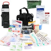 Luminary Advanced IFAK Stocked MOLLE Rip-Away Trauma Hemorrhage Control First Aid Kit with Headrest Mount Quick Release Panel Emergency Pack Tactical Black