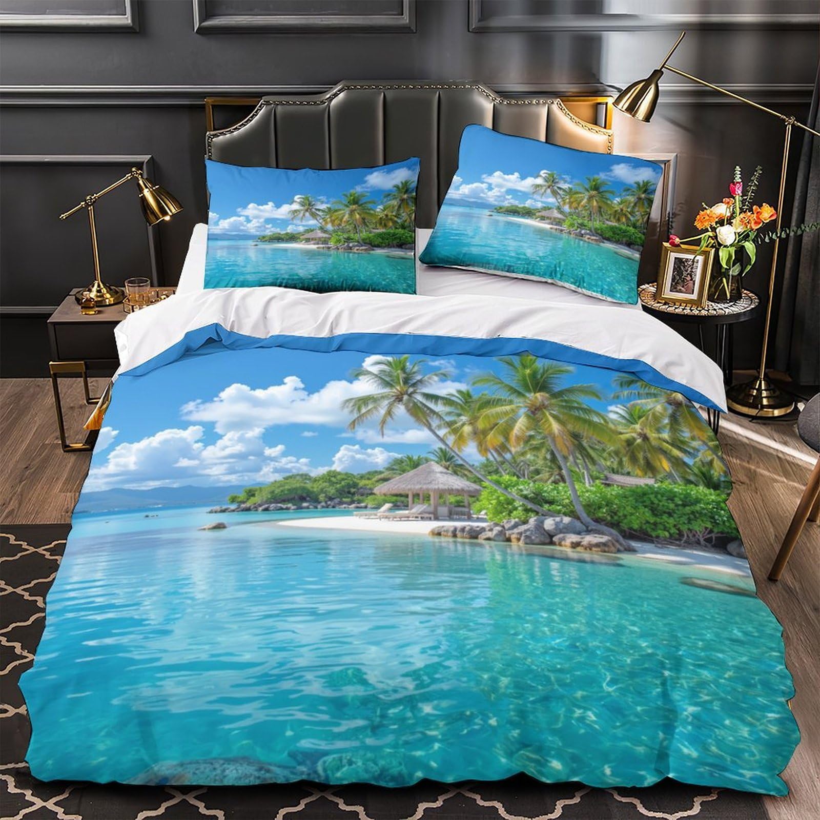 Housse de couette Arbre de la Vie en microfibre confortable King 220x240 cm