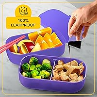 Vista 62 de Lonchera Bento apilable aislada para adultos con palillos reutilizables, lonchera japonesa apta para microondas y a prueba de fugas, para hombres