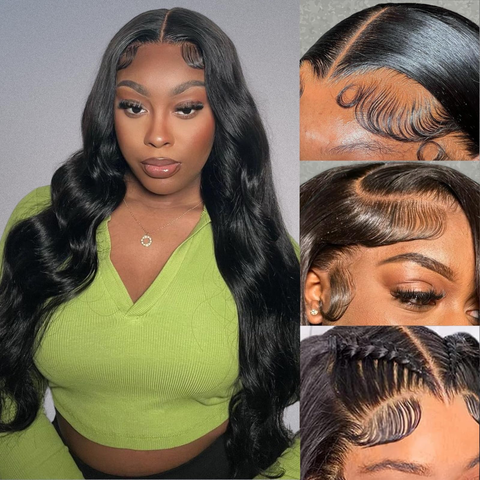 28 Inch Body Wave Lace Front Wigs Human Hair Pre Plucked 13x4 HD Transparent Lace Frontal Wigs Human Hair 180% Density Glueless Wigs Human Hair Wig for Black Women Natural Hairline With Baby Hair